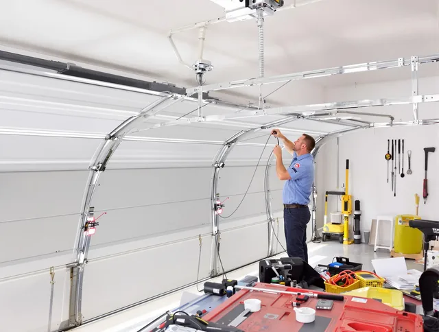 Garage door cable repair service by Carson Garage Door Repair in Carson