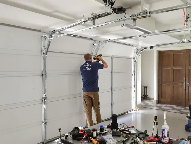 Carson Garage Door Repair certified technician performing precision garage door repair in Carson