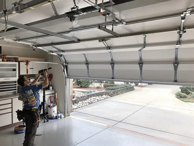 Garage door track repair service by Carson Garage Door Repair in Carson